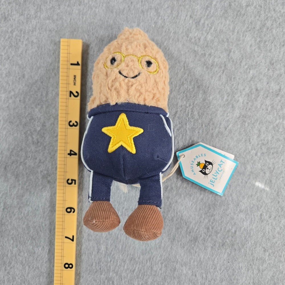 Jellycat Amuseable Peanut Plush Navy Tracksuit Star Glasses Stuffed Toy 6 inch